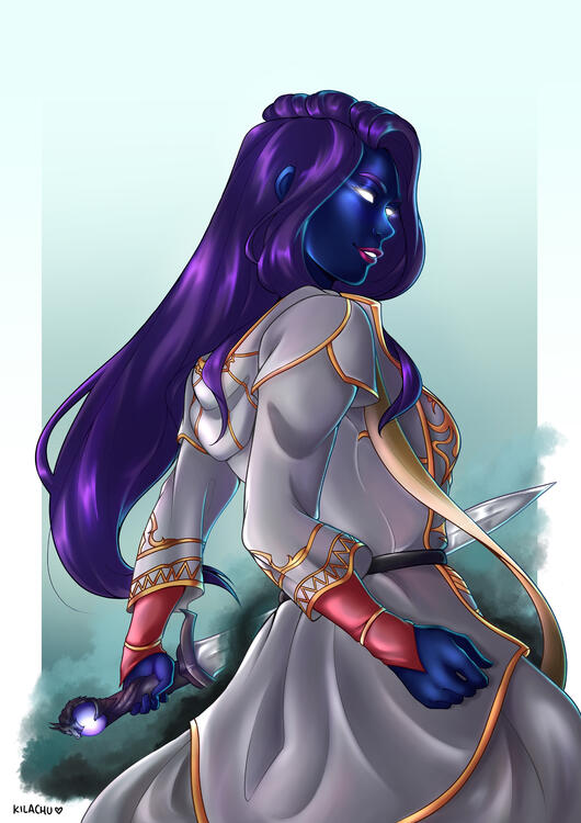 Illustrazione realizzata su richiesta di un personaggio originale, diventata cavaliere della morte.